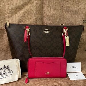 Ava chain tote & matching wallet